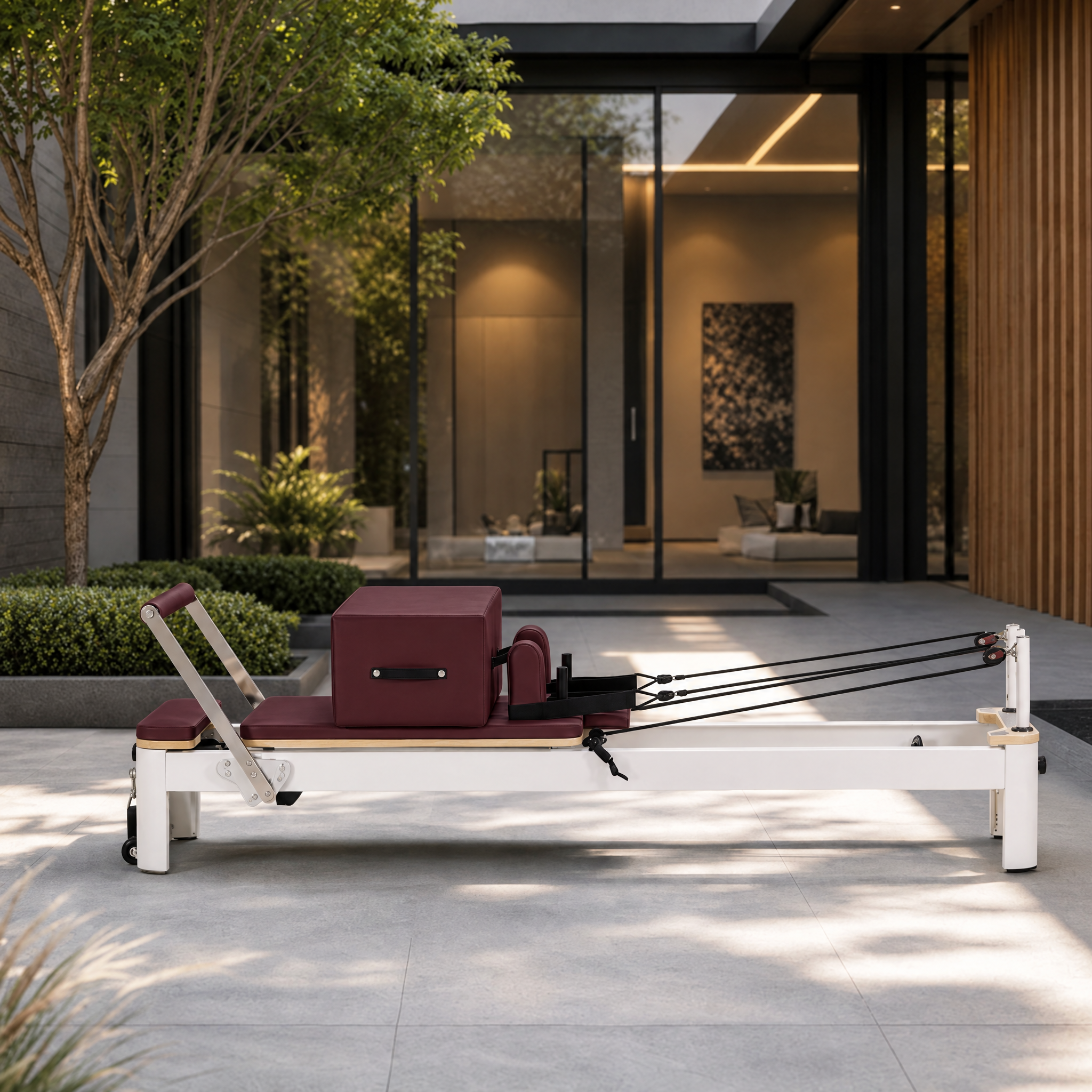Lumen Aluminium Reformer in Burgundy