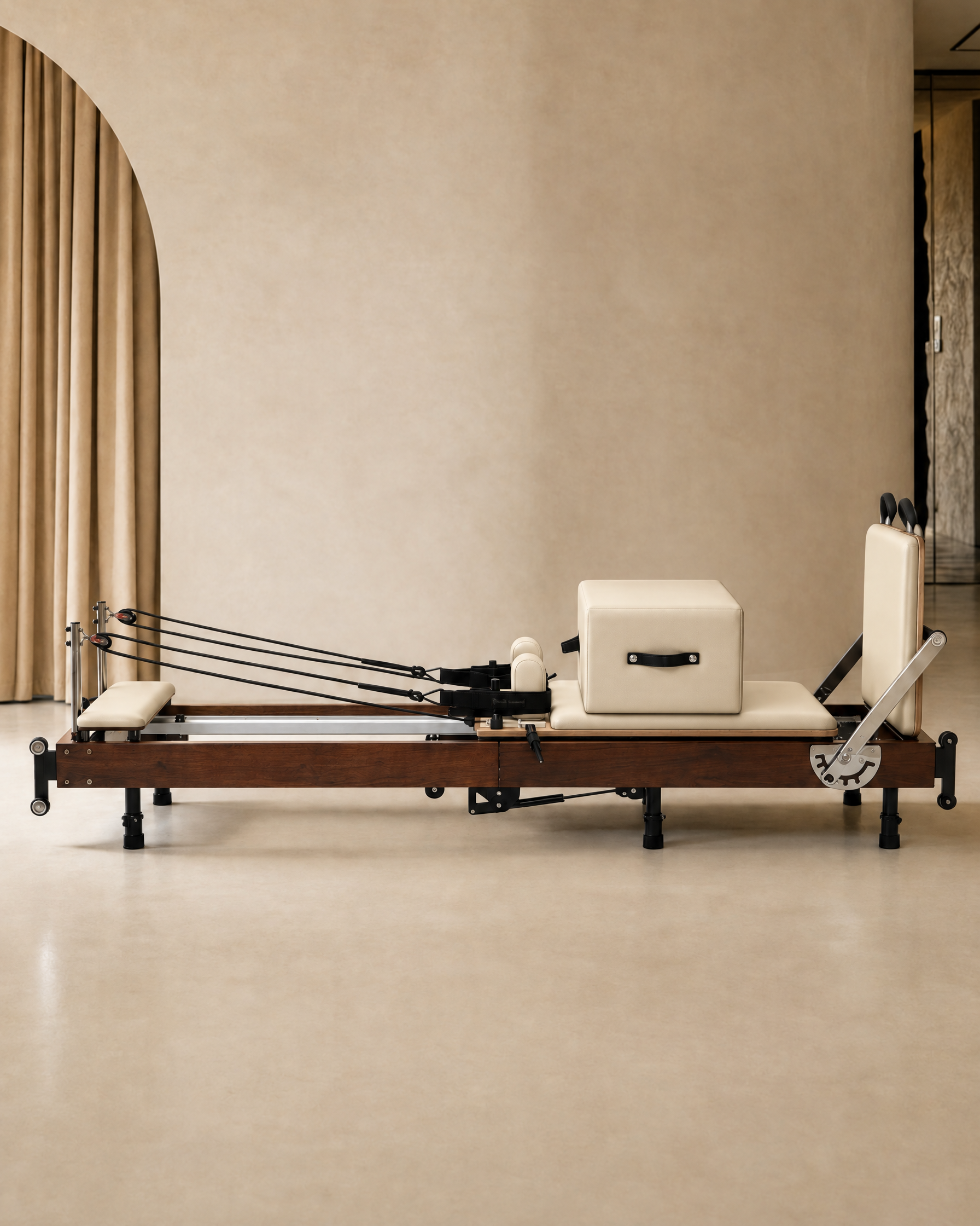 Sienna Folding Reformer 2.0 Walnut in Off-white